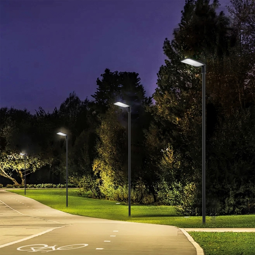 Brilagi - LED-ulkokatuvalaisin pylvään ja nivelen kanssa 4 m URBANLIGHT LED/200W/230V musta IP65