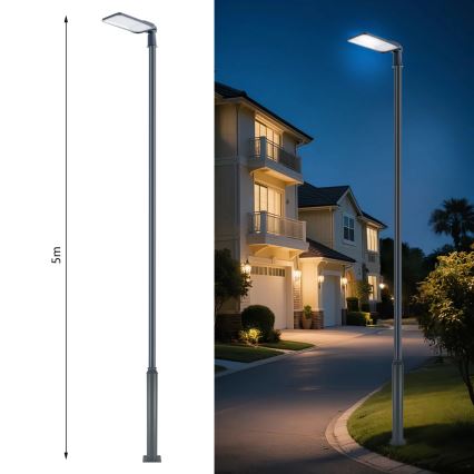 Brilagi - LED-ulkokatuvalo 5 m pylväällä ja kääntyvällä nivelellä URBANLIGHT LED/200W/230V antrasiitti IP65