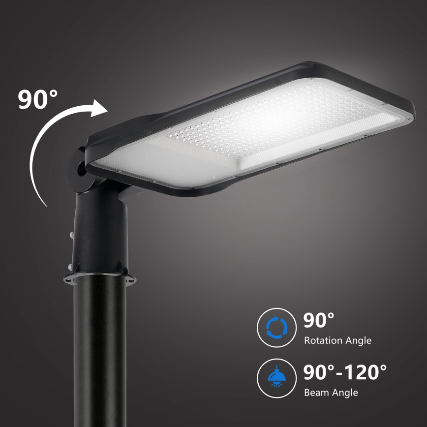 Brilagi - URBANLIGHT LED ulkokatuvalaisin, 5 m pylväs ja nivel, LED/200W/230V, musta, IP65