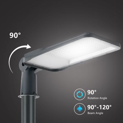 Brilagi - LED-ulkokatuvalaisin tolppalla ja nivelkannattimella, 3 m URBANLIGHT LED/200W/230V antrasiitti IP65