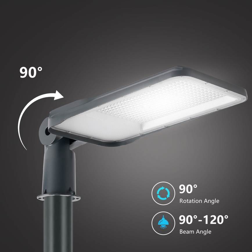Brilagi - LED-ulkokatuvalaisin tolppalla ja nivelkannattimella, 3 m URBANLIGHT LED/200W/230V antrasiitti IP65