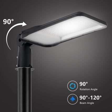 Brilagi - URBANLIGHT 3 m pylväällä ja nivelkiinnikkeellä varustettu LED-katuvalaisin LED/200W/230V musta IP65