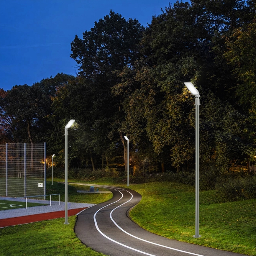 Brilagi - URBANLIGHT LED-katuvalaisin 3 m pylväällä ja nivelellä, LED 50W 230V, harmaa, IP65
