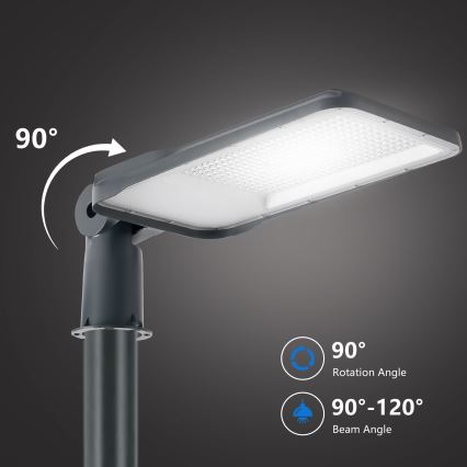 Brilagi - LED-katuvalaisin ulkokäyttöön pylväällä ja nivelillä 4 m URBANLIGHT LED/200W/230V antrasiitti IP65