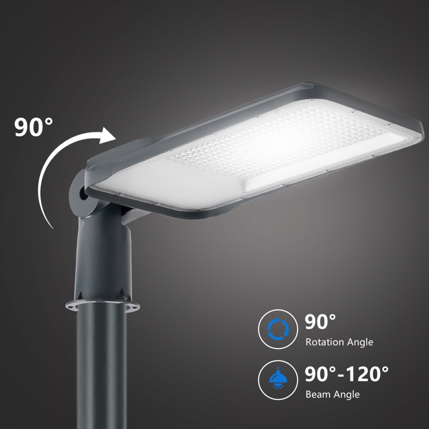 Brilagi - LED-katuvalaisin ulkokäyttöön pylväällä ja nivelillä 4 m URBANLIGHT LED/200W/230V antrasiitti IP65