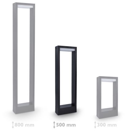 Brilagi - LED Ulkovalaisin RAGUSA LED/7W/230V 3000/4000/6000K musta IP54 50 cm