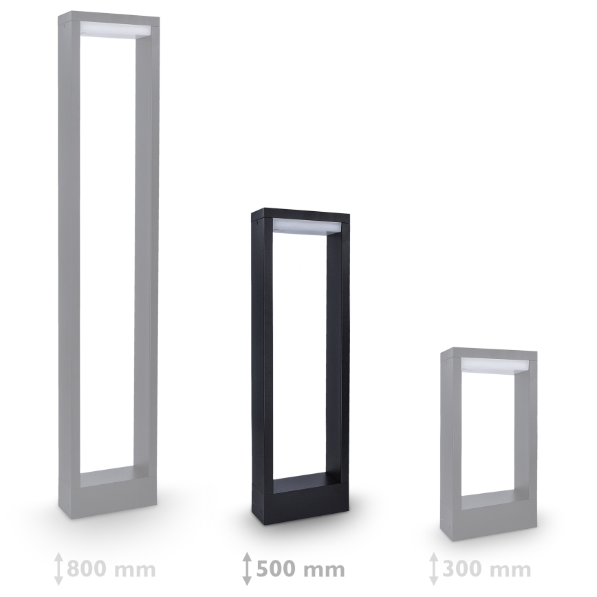 Brilagi - LED Ulkovalaisin RAGUSA LED/7W/230V 3000/4000/6000K musta IP54 50 cm