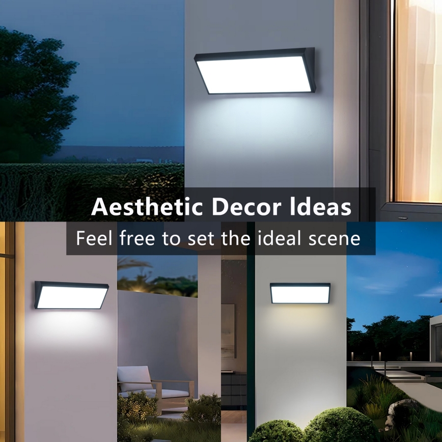 Brilagi - LED-ulkovalaisin TRIANGLE LED/42W/230V musta IP65