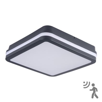 Brilagi - LED-ulkovalaisin liiketunnistimella BENE LED/24W/230V 26x26 cm antrasiitti IP54