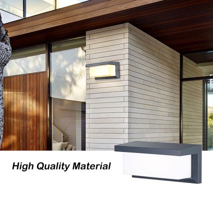 Brilagi - LED Ulkovalo anturilla BRICKY LED/12W/230V antrasiitti IP54