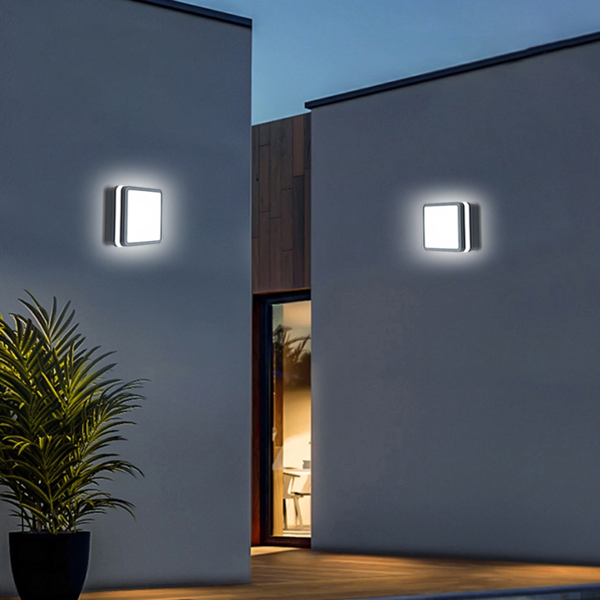 Brilagi - LED-ulkovalo BENE LED/18W/230V 22x22 cm antrasiitti IP54