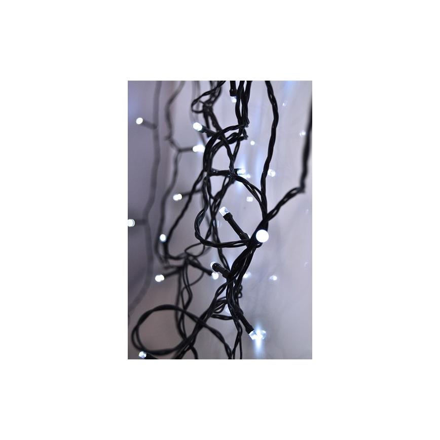 Brilagi - LED-ulkovaloketju 100xLED/8 toimintoa 13 m IP44 kylmä valkoinen