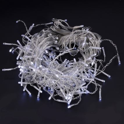 Brilagi - LED-ulkovaloketju 200 LEDiä / 8 toimintoa, 13 m, IP44, kylmänvalkoinen, jääpuikkovalot
