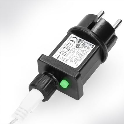 Brilagi - LED-ulkovaloketju 200 LEDiä / 8 toimintoa, 13 m, IP44, kylmänvalkoinen, jääpuikkovalot