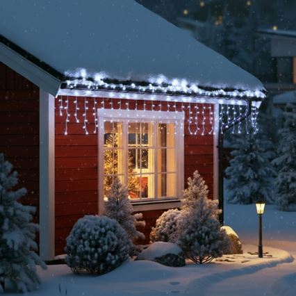 Brilagi - LED-ulkovaloketju 400xLED/8 toimintoa 23m IP44 kylmänvalkoinen