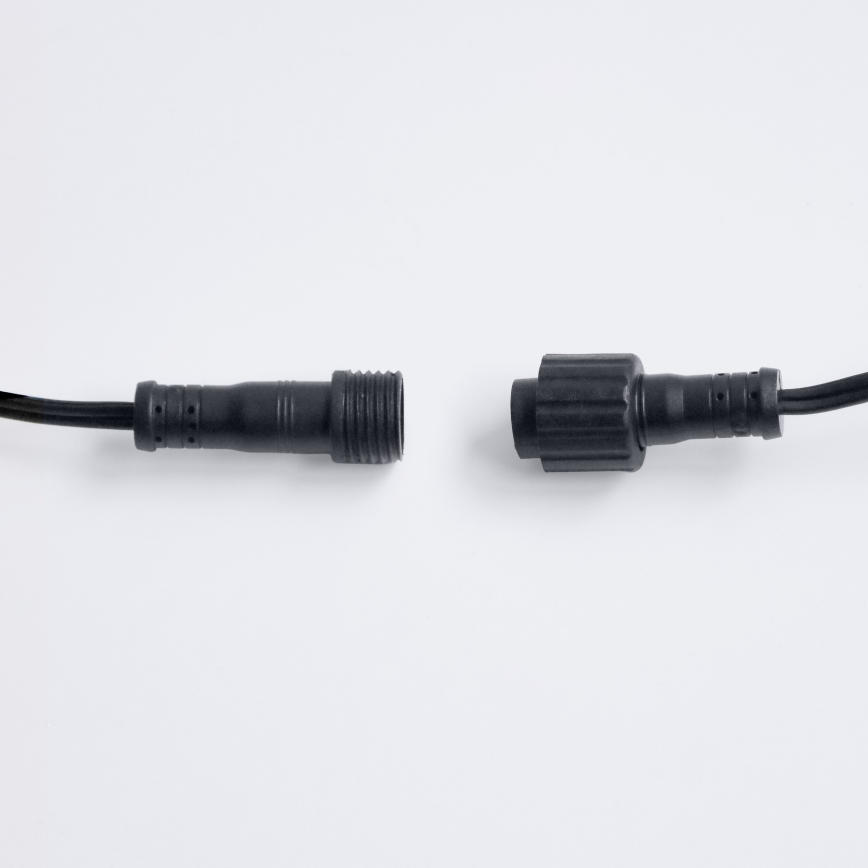 Brilagi - LED-ulkovaloketju GIRLANDA 25xE12/0,6W/230V 20m musta IP44 lämmin valkoinen + kaukosäädin