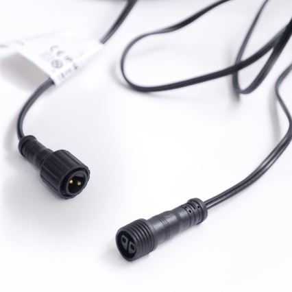 Brilagi - LED-ulkovaloketju GIRLANDA 25xE12/0,6W/230V 20m musta IP44 lämmin valkoinen + kaukosäädin