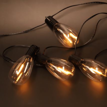 Brilagi - LED-ulkovaloköynnös 10×LED/3×AA 3,2 m IP44 lämmin valkoinen