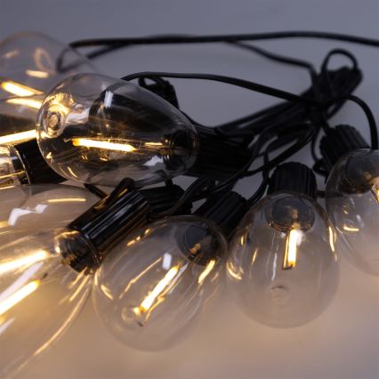 Brilagi - LED-ulkovaloköynnös 10×LED/3×AA 3,2 m IP44 lämmin valkoinen