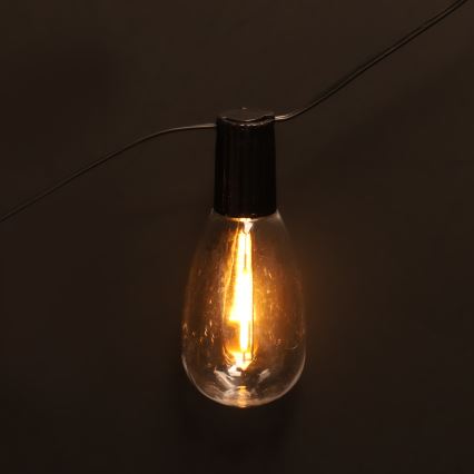 Brilagi - LED-ulkovaloköynnös 10×LED/3×AA 3,2 m IP44 lämmin valkoinen