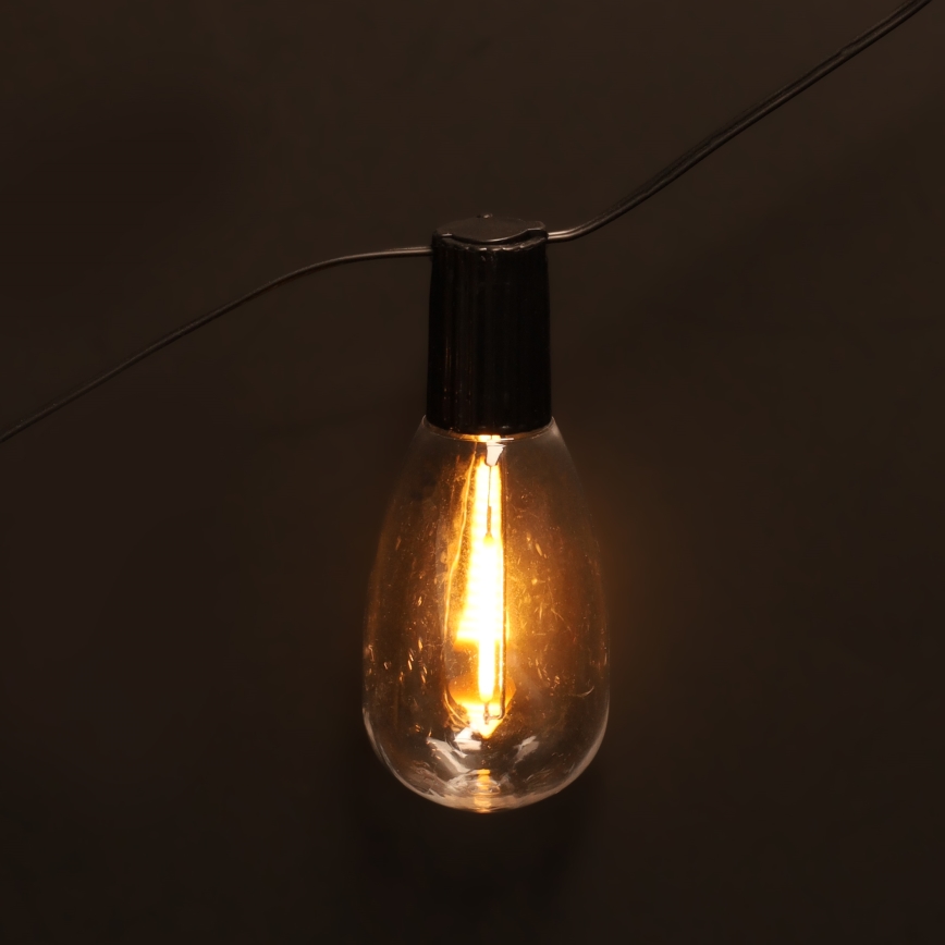 Brilagi - LED-ulkovaloköynnös 10×LED/3×AA 3,2 m IP44 lämmin valkoinen