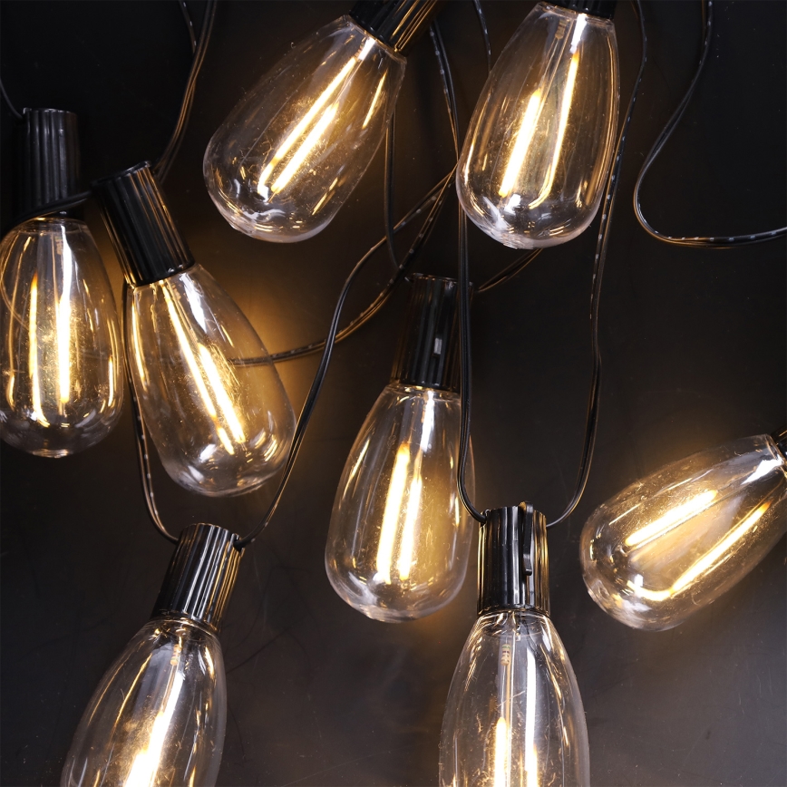 Brilagi - LED-ulkovaloköynnös 10×LED/3×AA 3,2 m IP44 lämmin valkoinen