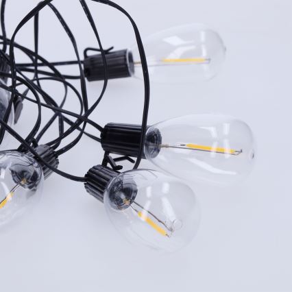 Brilagi - LED-ulkovaloköynnös 10×LED/3×AA 3,2 m IP44 lämmin valkoinen