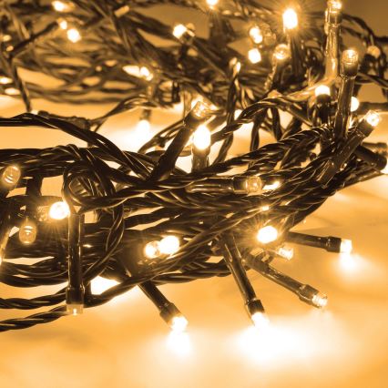 Brilagi - LED-ulkovalosarja 200 LED, 8 valaistustilaa, 23 m, IP44, lämmin valkoinen
