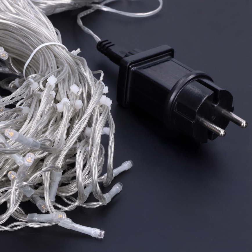 Brilagi - LED-ulkovalosarja 360 LED/8 toimintoa, 14 m, IP44, lämmin valkoinen, jääpuikkovalot