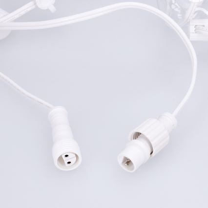 Brilagi - LED ulkokäyttöön tarkoitettu koristevalosarja GIRLANDA 10xE12/0,6W/230V 8 m valkoinen IP44 lämmin valkoinen