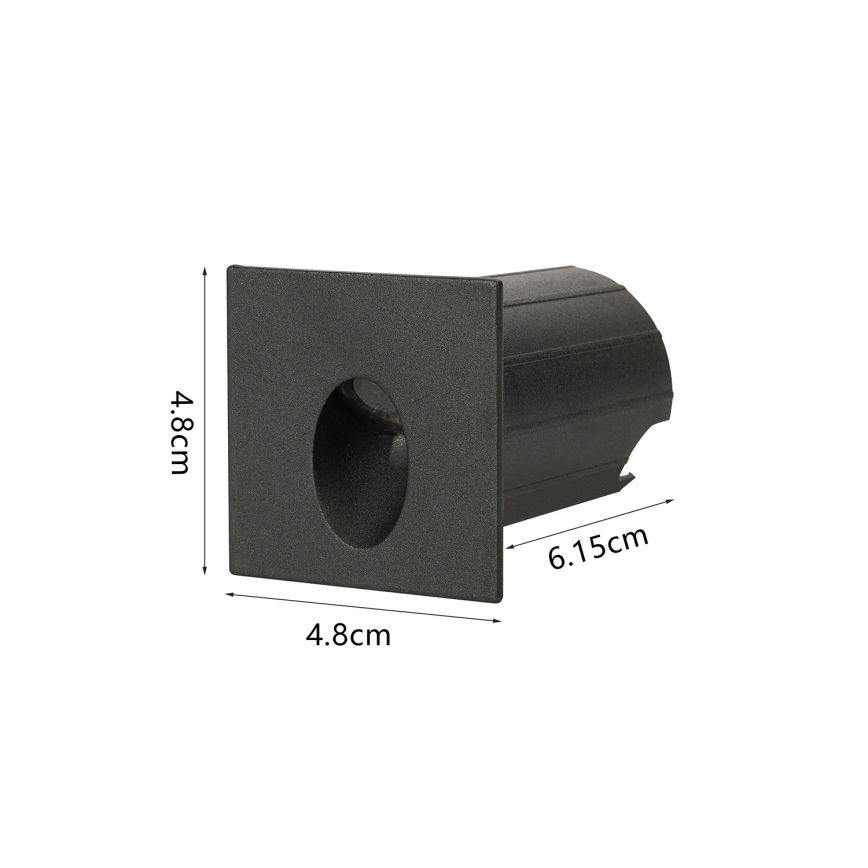 Brilagi - LED upotettava ulkovalaisin STAIRDOT LED/2W/230V, musta, IP65, kulmikas