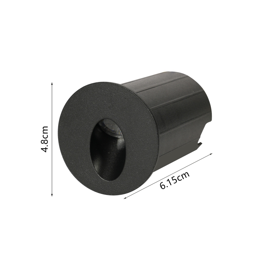 Brilagi - LED upotettava ulkovalaisin STAIRDOT LED/2W/230V musta IP65 pyöreä