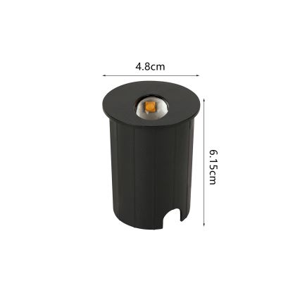 Brilagi - LED upotettava ulkovalaisin STAIRDOT LED/2W/230V musta IP65 pyöreä