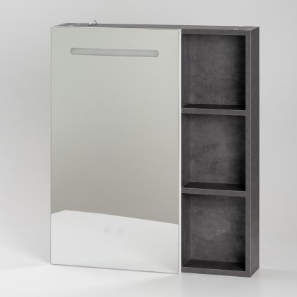 BRILAGI - LED-valaistu kylpyhuoneen peilikaappi TRABIA SINGLE 60x70 cm