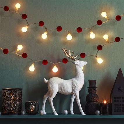 Brilagi - LED-valoketju 20xLED/2xAA 1,8m lämmin valkoinen