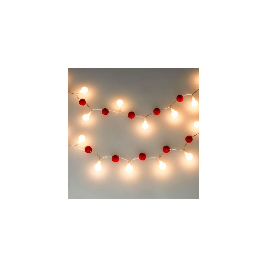 Brilagi - LED-valoketju 20xLED/2xAA 1,8m lämmin valkoinen