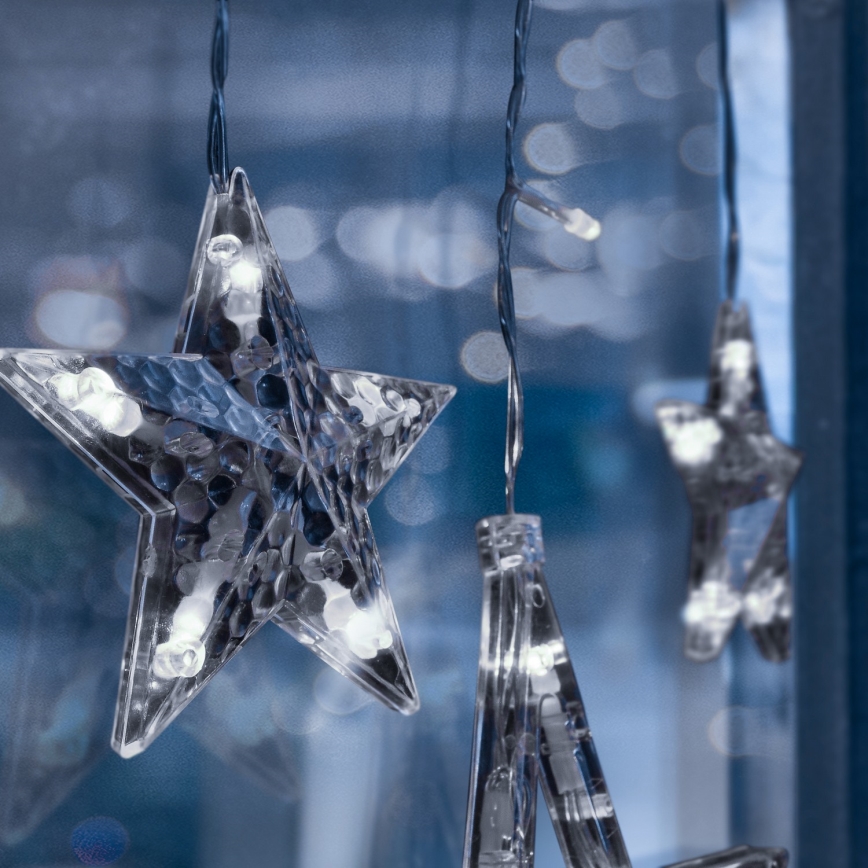 Brilagi - LED Valoverho 77xLED/3xAA/USB 1,8m kylmä valkoinen