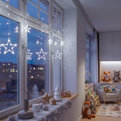 BRILAGI - LED Valoverho 77xLED/3xAA/USB 1,8m kylmä valkoinen