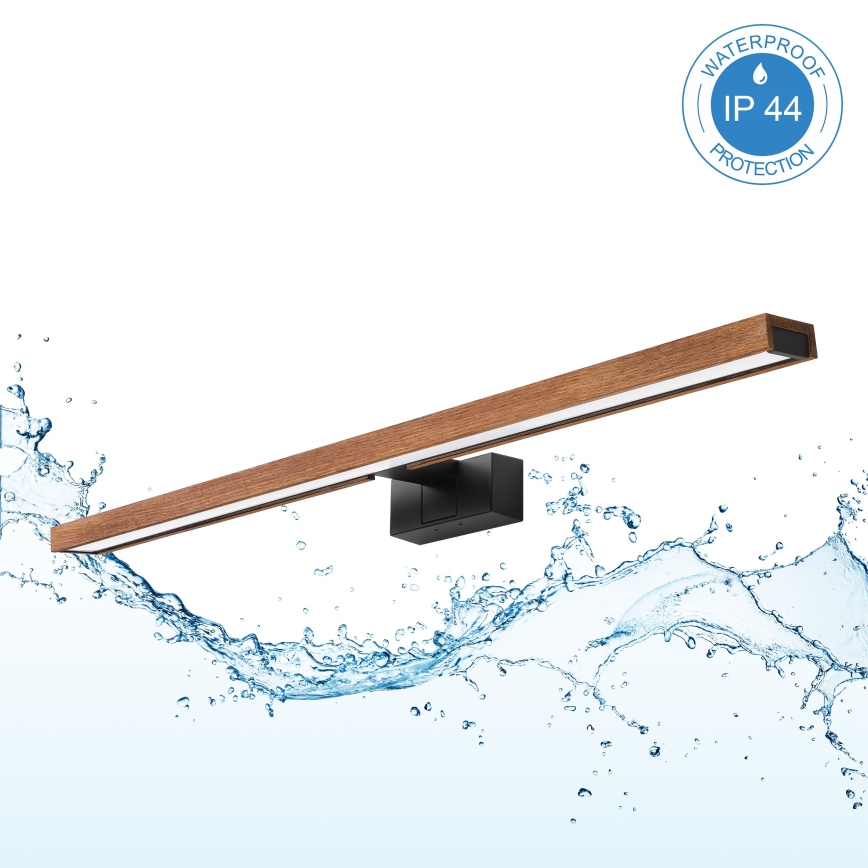 BRILAGI - WOODY MIRROR 3-in-1 LED-peilivalaisin LED/15W/230V 80 cm IP44 musta/tammi-kirsikka