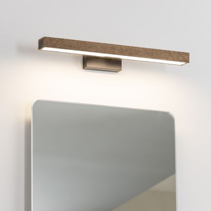 Brilagi - LED-peilivalaisin kylpyhuoneeseen WOODY MIRROR LED/8W/230V 40 cm IP44 tammi-pähkinä/musta