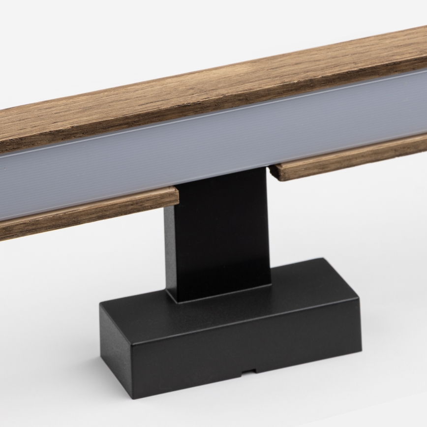 Brilagi - LED-peilivalaisin kylpyhuoneeseen WOODY MIRROR LED/8W/230V 40 cm IP44 tammi-pähkinä/musta