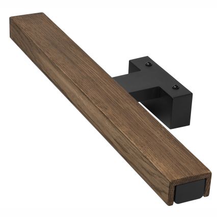 Brilagi - LED-peilivalaisin kylpyhuoneeseen WOODY MIRROR LED/8W/230V 40 cm IP44 tammi-pähkinä/musta