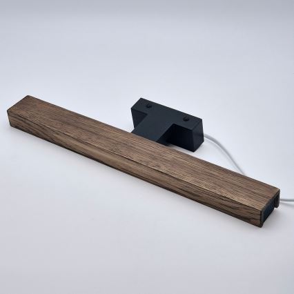 Brilagi - LED-peilivalaisin kylpyhuoneeseen WOODY MIRROR LED/8W/230V 40 cm IP44 tammi-pähkinä/musta