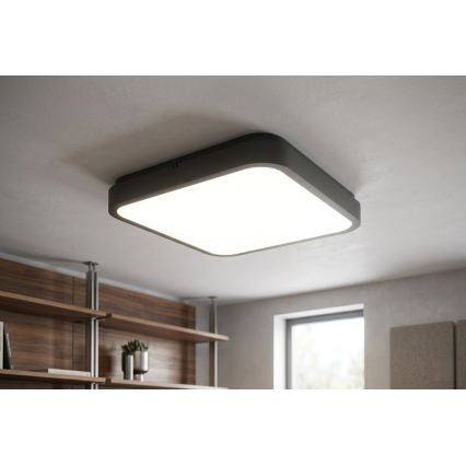 BRILAGI - LED-kylpyhuoneen kattovalaisin ZENNA LED/36W/230V 41x41 cm IP44 musta