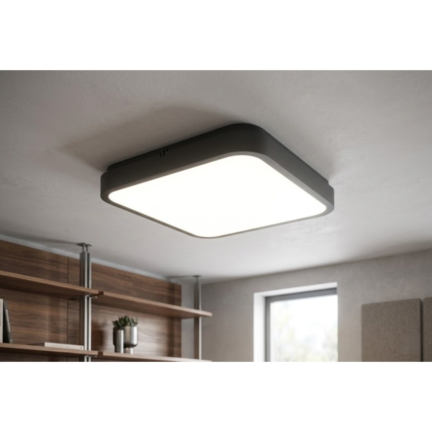 BRILAGI - LED-kylpyhuoneen kattovalaisin ZENNA LED/36W/230V 41x41 cm IP44 musta