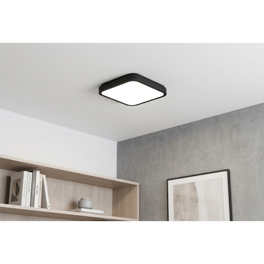 BRILAGI - LED-kylpyhuoneen kattovalaisin ZENNA LED/36W/230V 41x41 cm IP44 musta