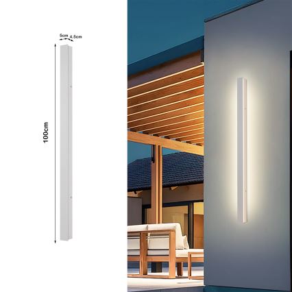 Brilagi - LED ulkoseinävalaisin LINEAR LED/22W/230V 3000K IP65 100 cm valkoinen CRI 90