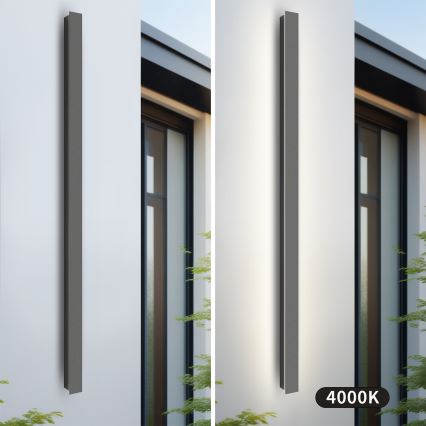 Brilagi - LINEAR LED ulkoseinävalaisin 32W/230V 4000K IP65 140 cm antrasiitti CRI 90
