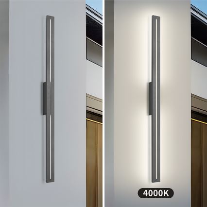 Brilagi - LED-ulkoseinävalaisin LINEO LED/24W/230V 4000K IP65 100 cm antrasiitti CRI 90