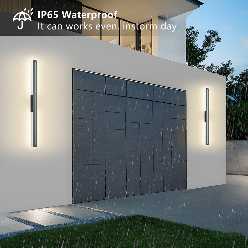 Brilagi - LED-ulkoseinävalaisin LINEO LED/24W/230V 4000K IP65 100 cm antrasiitti CRI 90